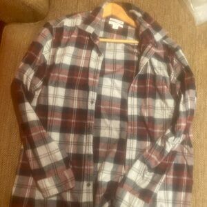 Grey and red flannel shirt men Amazon essentials